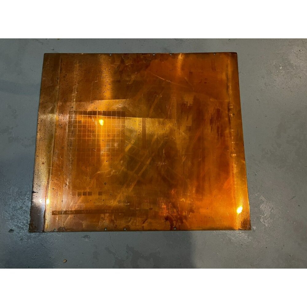 Original Vintage Copper Etching Art Litho Proof Print Plate 27" x 24"